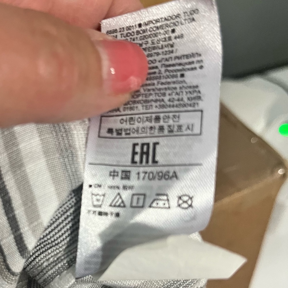 GAP Striped Wrap Jumpsuit - Charcoal and White - Picture 8 of 8